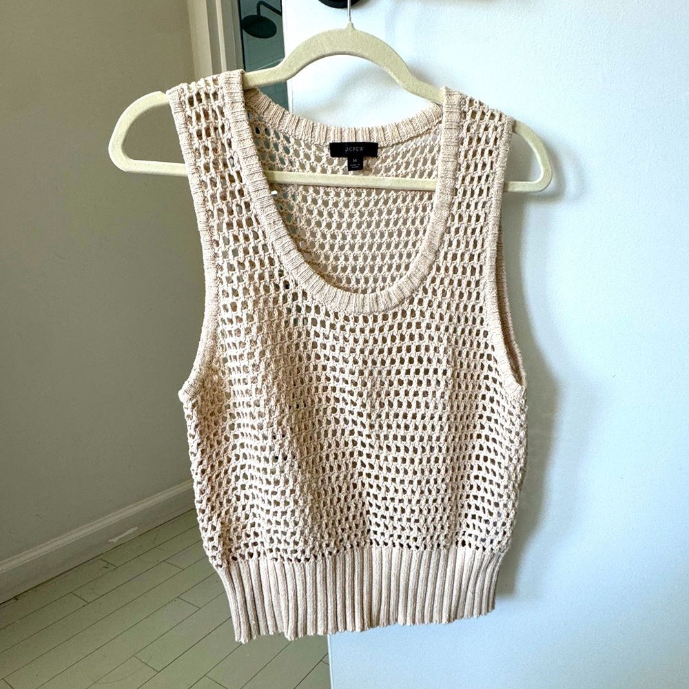 J.Crew Crochet Sweater sleeveless top